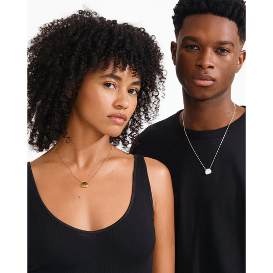 Presence Coin Necklace Silver-Plated