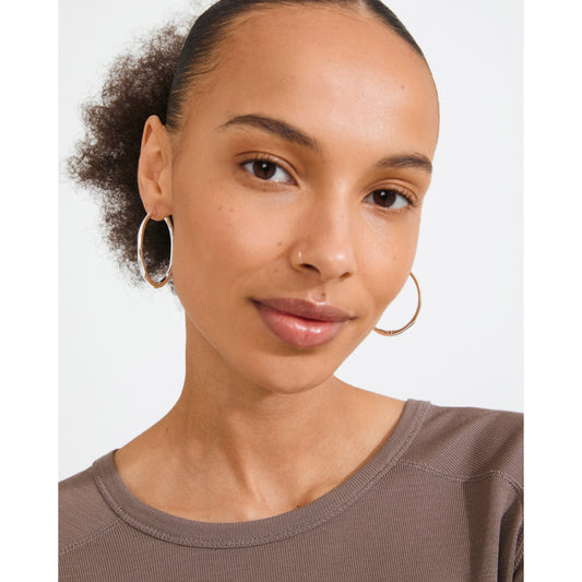 Boucles d'oreilles créoles Présence Plaqué argent