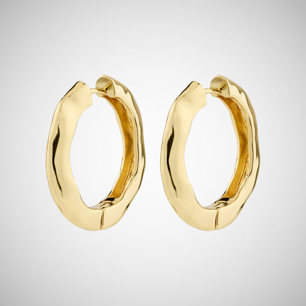 Believe Recycled Hoop Earrings (8229235130576)