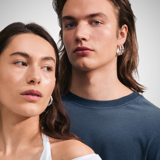 Believe Recycled Hoop Earrings (8229235097808)