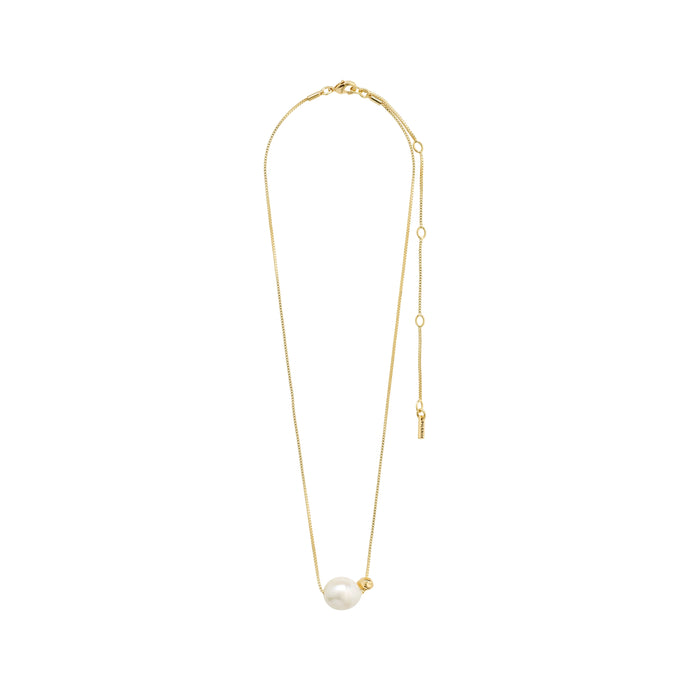 TRUST recycled pearl necklace gold-plated (8140129534160)