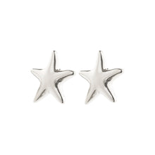 Load image into Gallery viewer, Silver-plated earrings with starfish motif (8046274773200)
