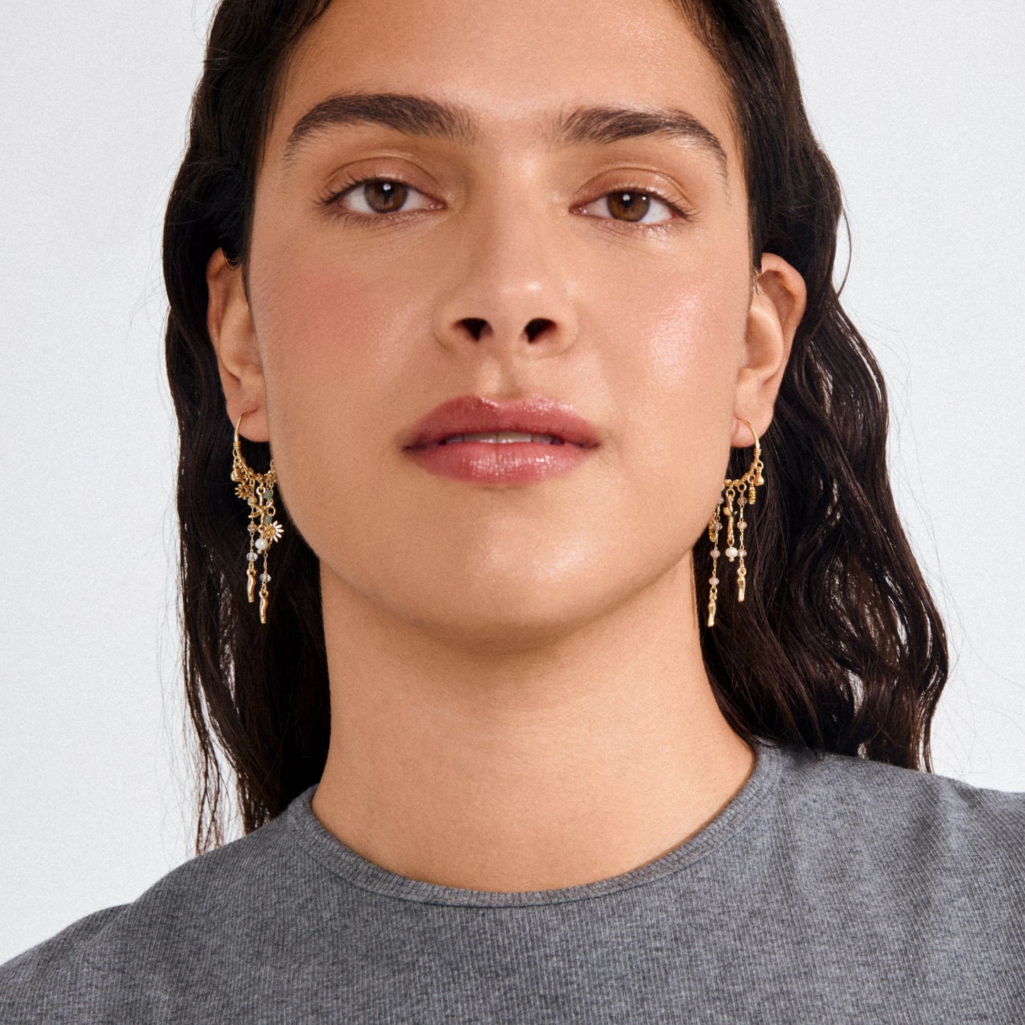 Prism Hoop Earrings Gold-Plated