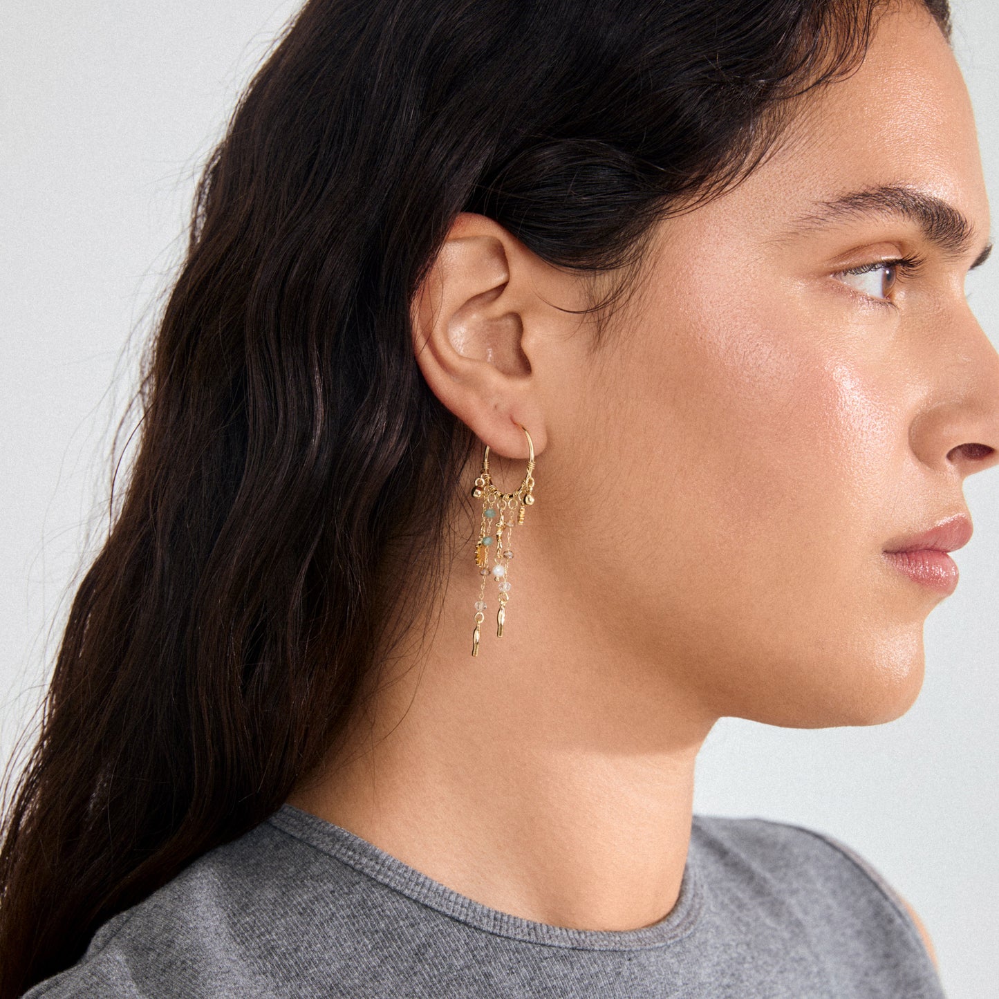 Prism Hoop Earrings Gold-Plated