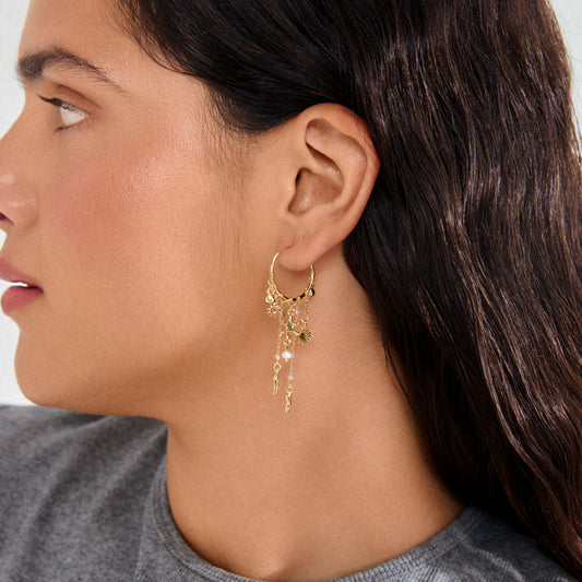 Prism Hoop Earrings Gold-Plated