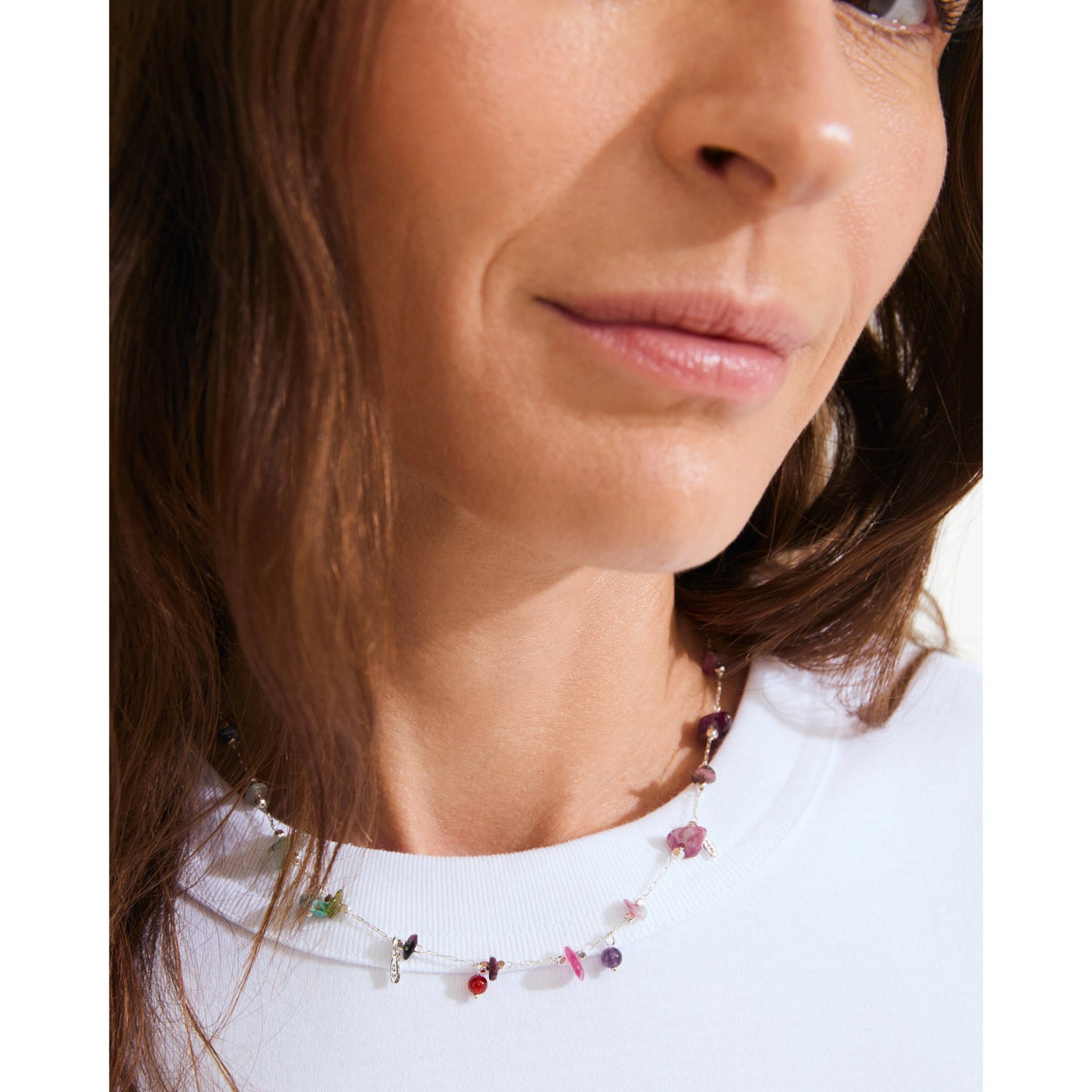 Here Necklace Silver-Plated/Multi