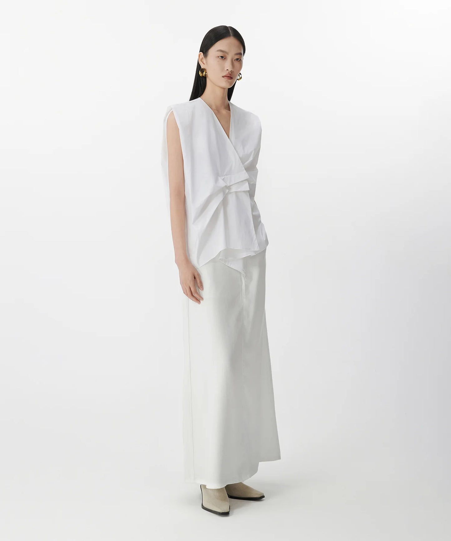 Chemise asymétrique rentrée