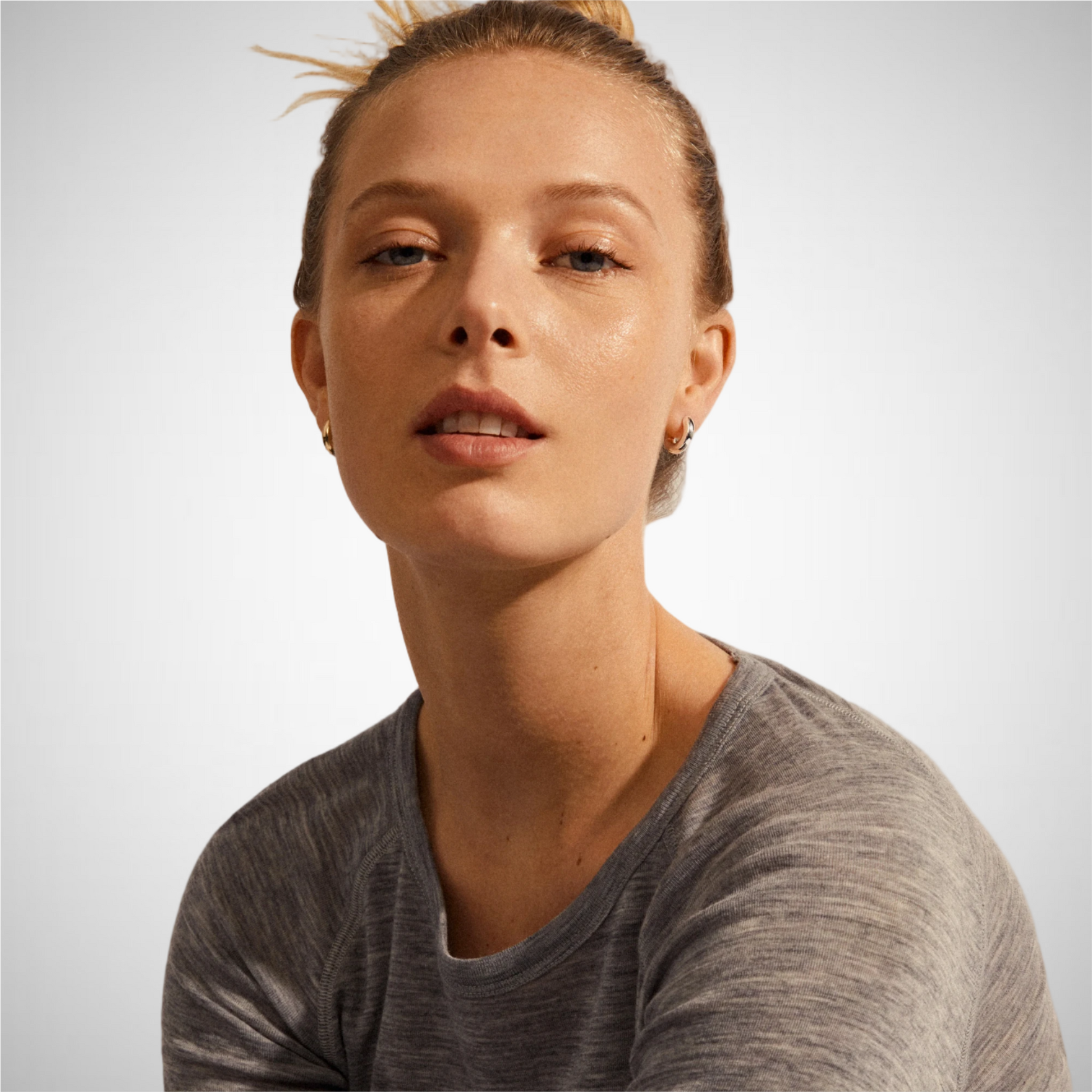 Aica Recycled Chunky Huggie Hoop Earrings (8246774956240)