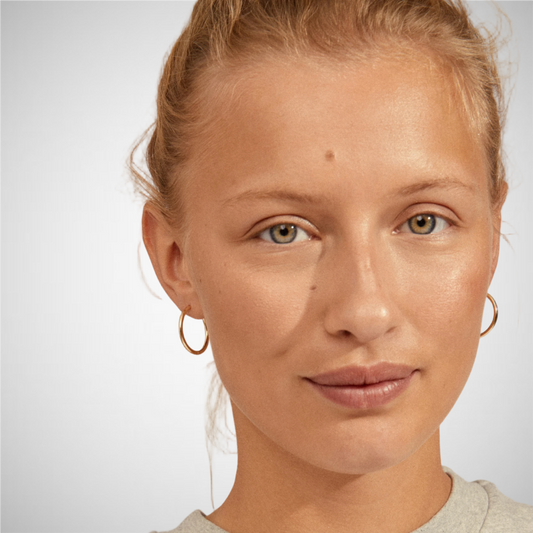 April Recycled Small Hoop Earrings (8246775054544)