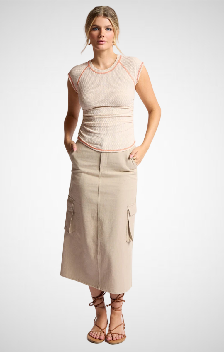 Talullah Contrast Stitch Knit Top (8254244880592)