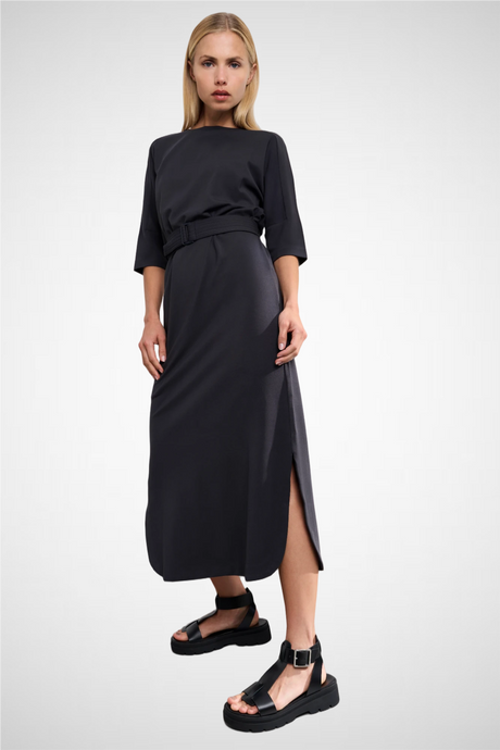 Jersey Dress With Belt (8255629492432)