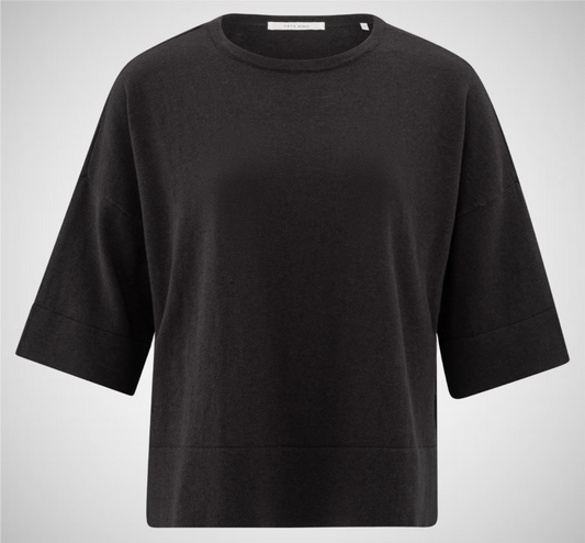 Oversize Fine Knitted Short Sleeve T-Shirt (8255629328592)