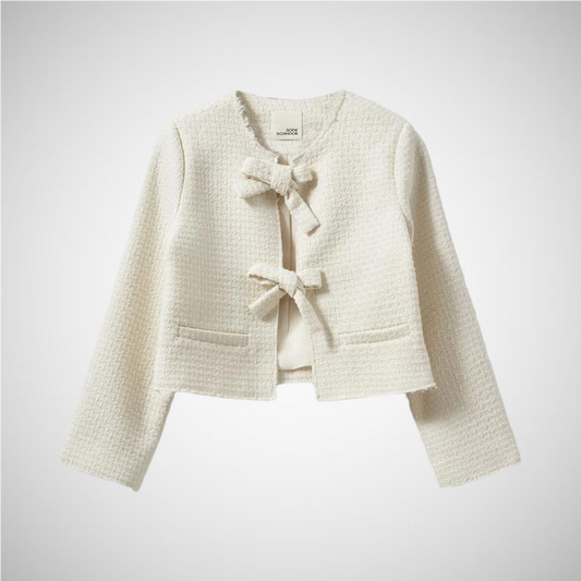 Chic Textured Bow Jacket (8257185939664)