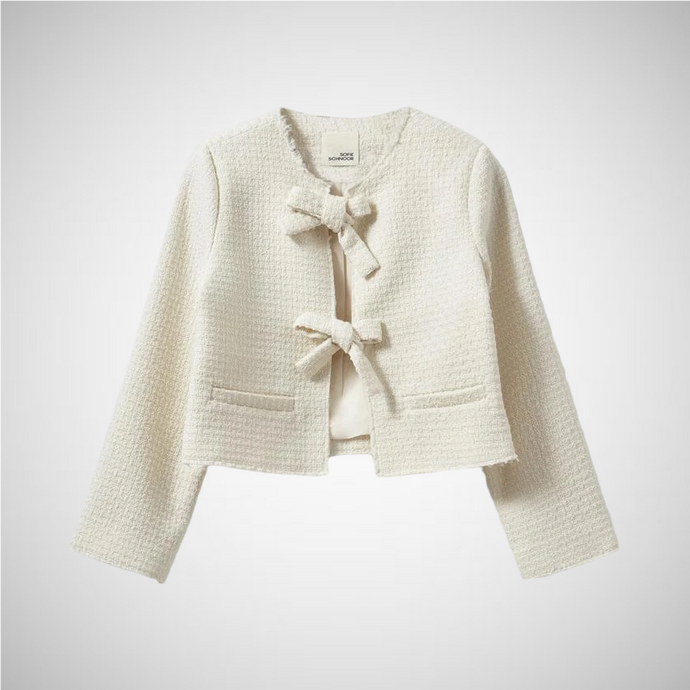 Chic Textured Bow Jacket (8257185939664)