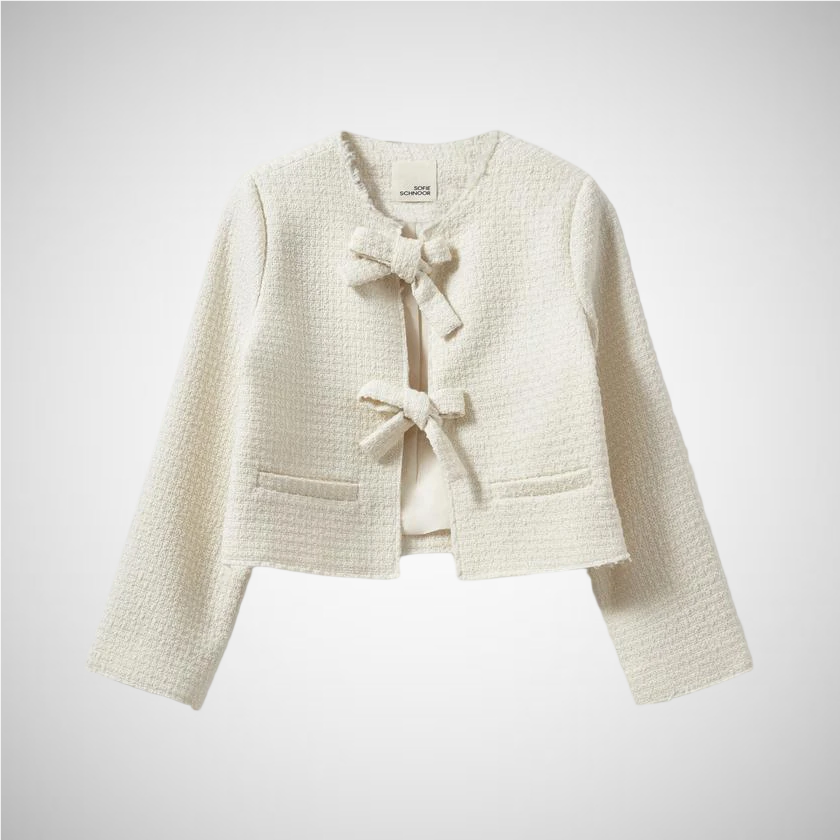 Chic Textured Bow Jacket (8257185939664)