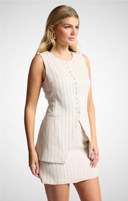 Baked Goods Button Front Long Vest (8257247314128)