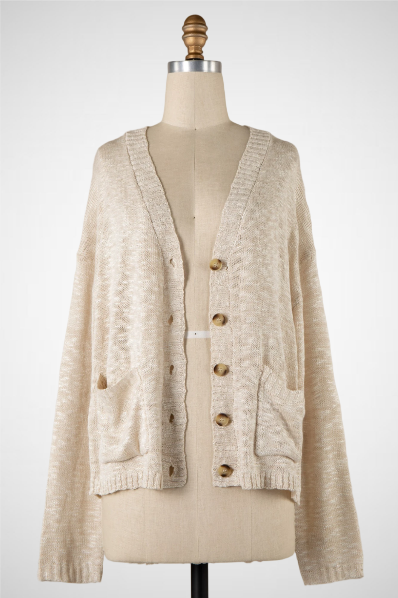 Lightweight Knit Button Cardigan (8260682842320)