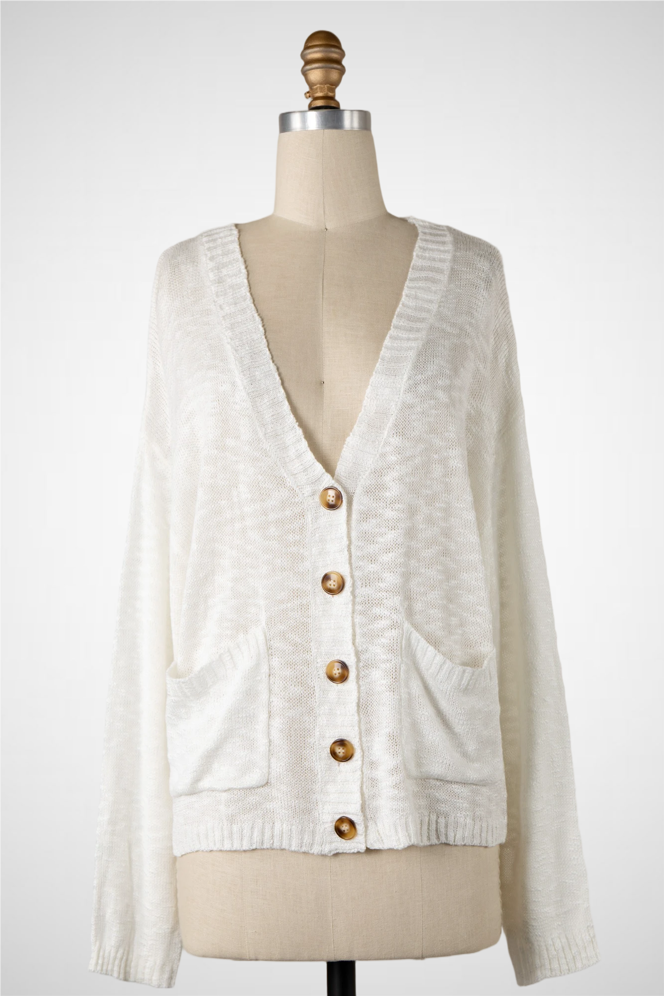 Lightweight Knit Button Cardigan (8260682842320)