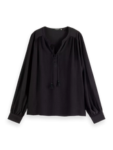 Load image into Gallery viewer, Lace Up Top With Balloon Sleeves (7980187746512)
