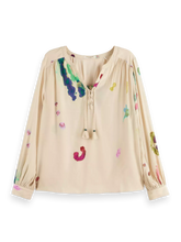 Load image into Gallery viewer, Lace Up Top With Balloon Sleeves (7980187746512)
