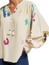 Load image into Gallery viewer, Lace Up Top With Balloon Sleeves (7980187746512)
