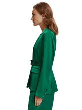 Load image into Gallery viewer, Belted Satin Single Breasted Blazer (8002671018192)
