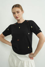 Load image into Gallery viewer, Fruit Embroidered Crew Neck Knitted Sweater (8229387469008)
