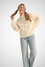 Load image into Gallery viewer, Lace Detail Crew Neck Knit Long Sleeve Sweater (8232185069776)
