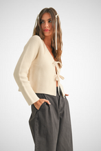 Load image into Gallery viewer, Long Sleeve Knitted Tie Front Cardigan (8229682806992)
