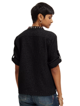 Load image into Gallery viewer, Jacquard Shirt With Beaded Collar (7924867662032)
