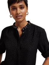 Load image into Gallery viewer, Jacquard Shirt With Beaded Collar (7924867662032)
