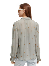 Load image into Gallery viewer, Embroidered Top With Tie Neck (7924885094608)
