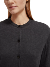 Load image into Gallery viewer, Jacquard Trim Crew Neck cardigan (7924886405328)
