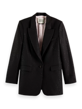 Load image into Gallery viewer, Sequin Jacquard Single Breasted Blazer (7924897480912)
