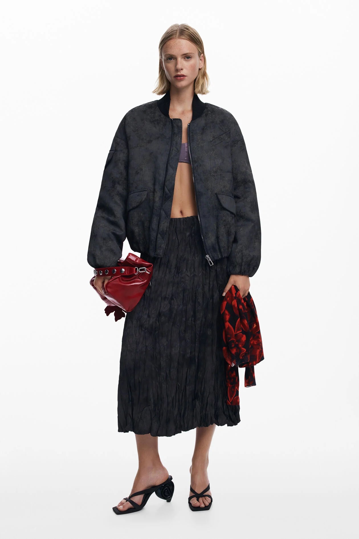 Oriental Embroidered Bomber Jacket