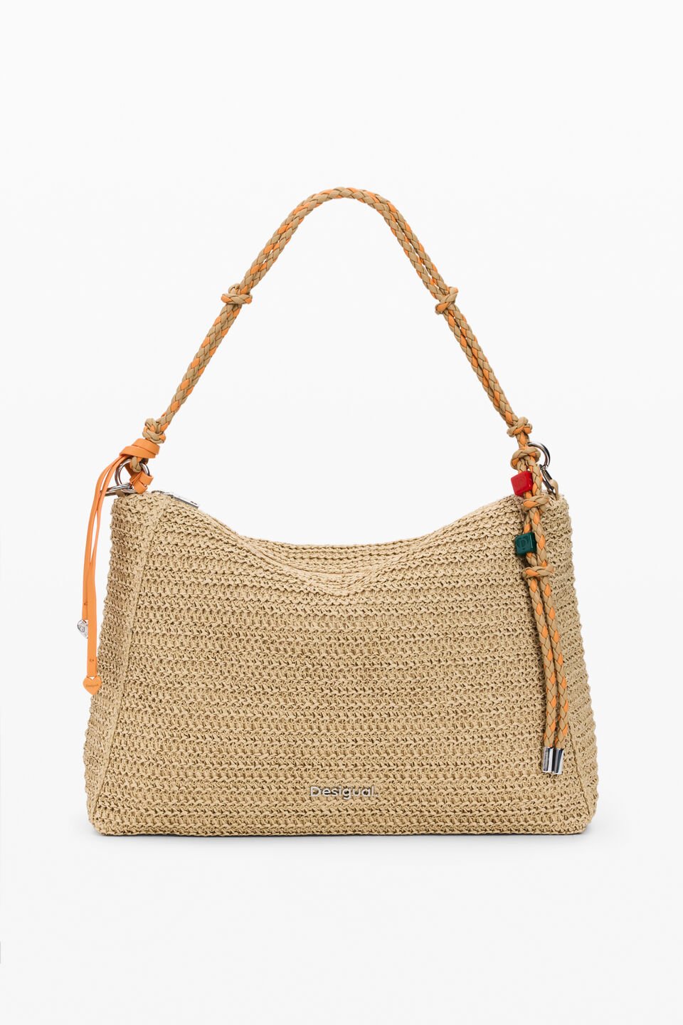 Half Logo Raffia Leiria Bag