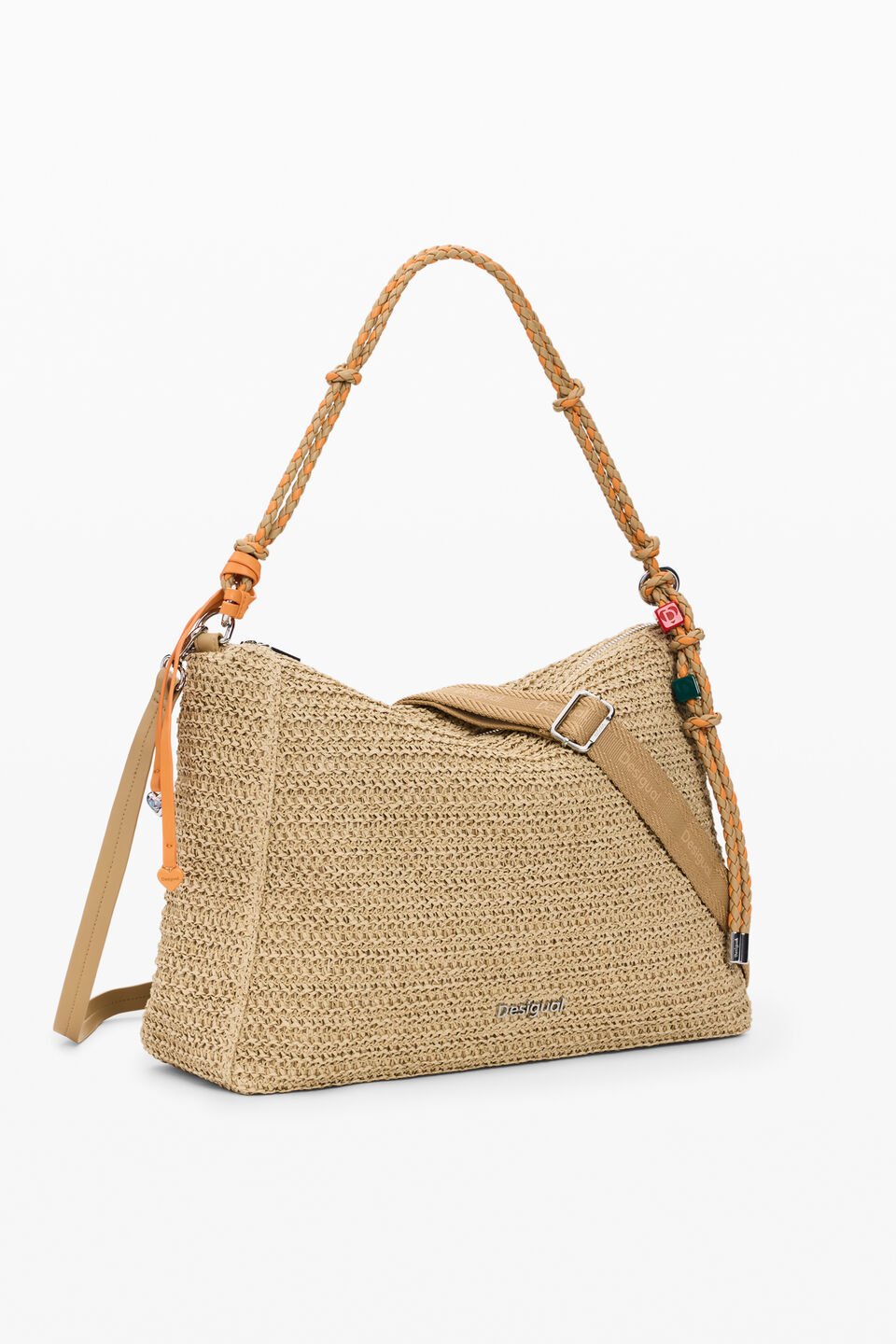 Half Logo Raffia Leiria Bag