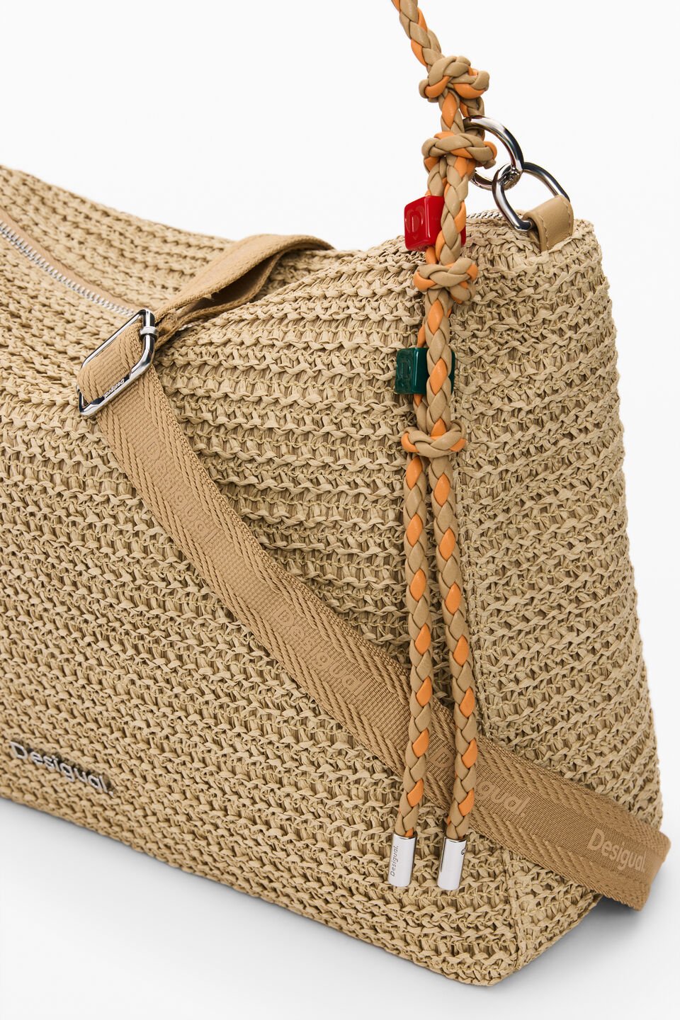 Half Logo Raffia Leiria Bag