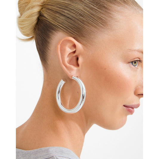 Tovin Hoop Earrings Silver-Plated
