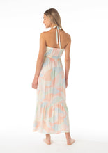 Load image into Gallery viewer, Abstract Printed Tiered Hem Halter Maxi Dress (7915277484240)
