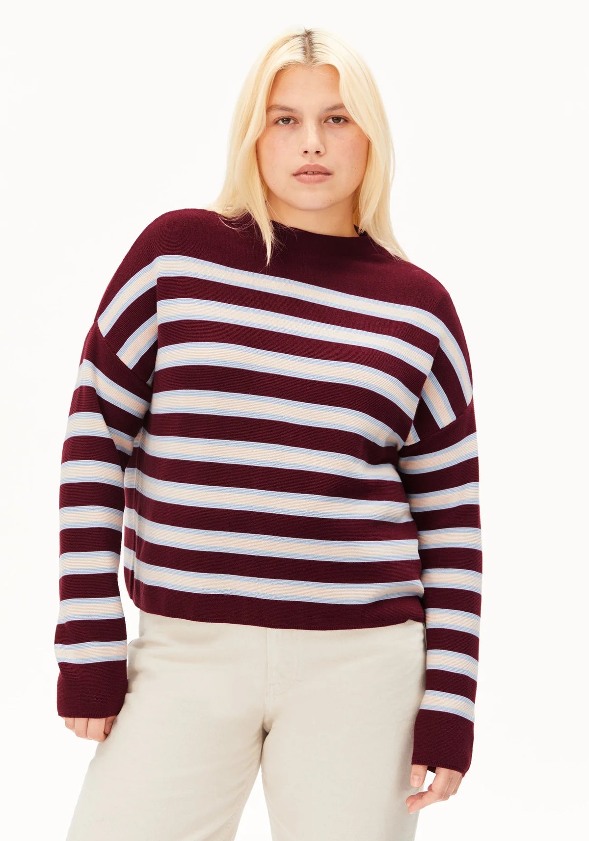 Pull en maille rayé Merinaa
