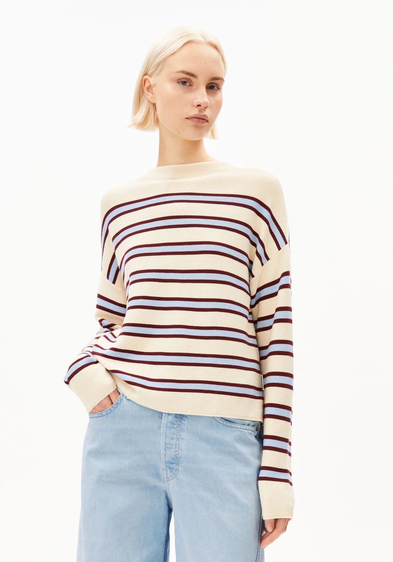 Merinaa Striped Knit Sweater