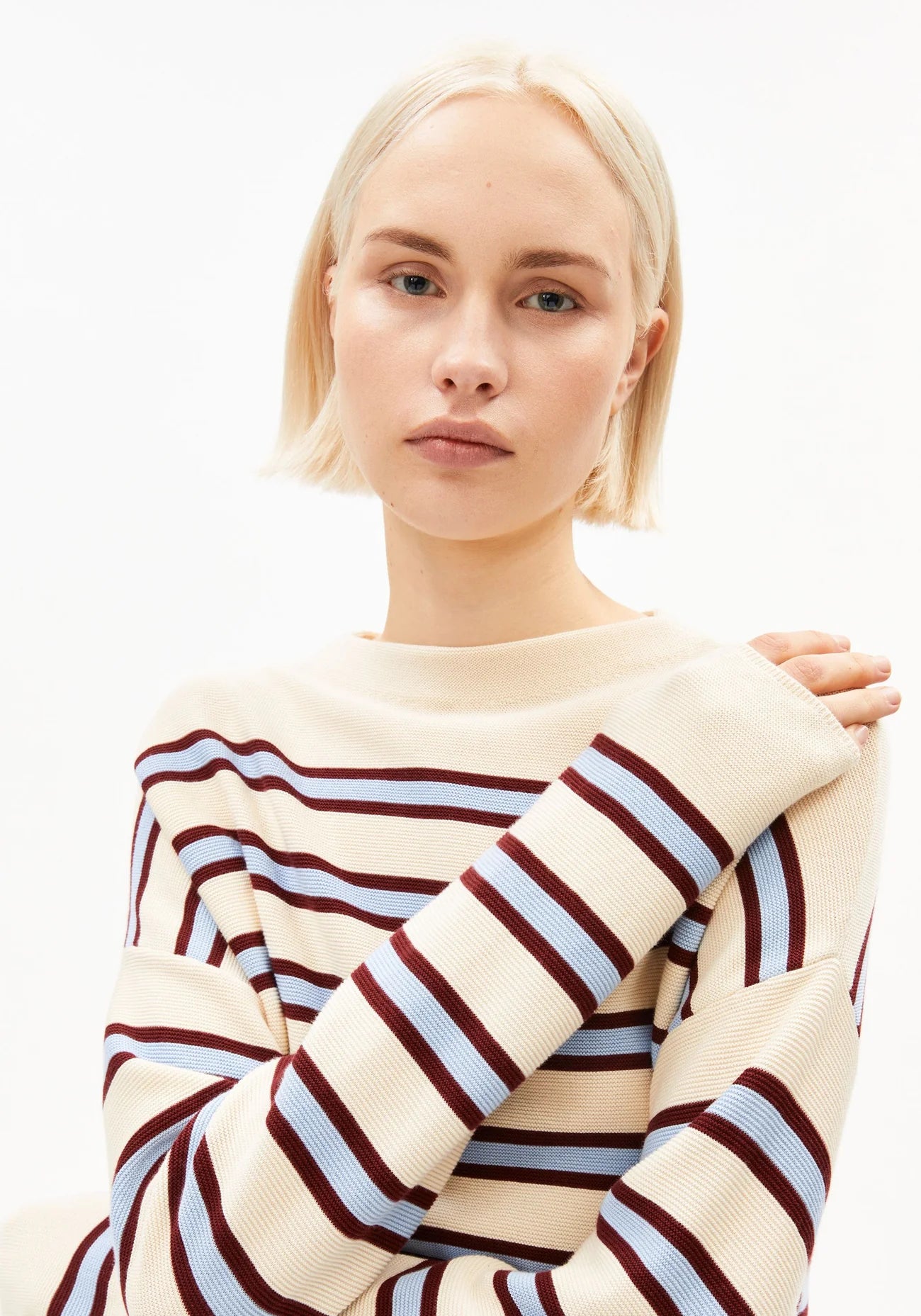 Merinaa Striped Knit Sweater
