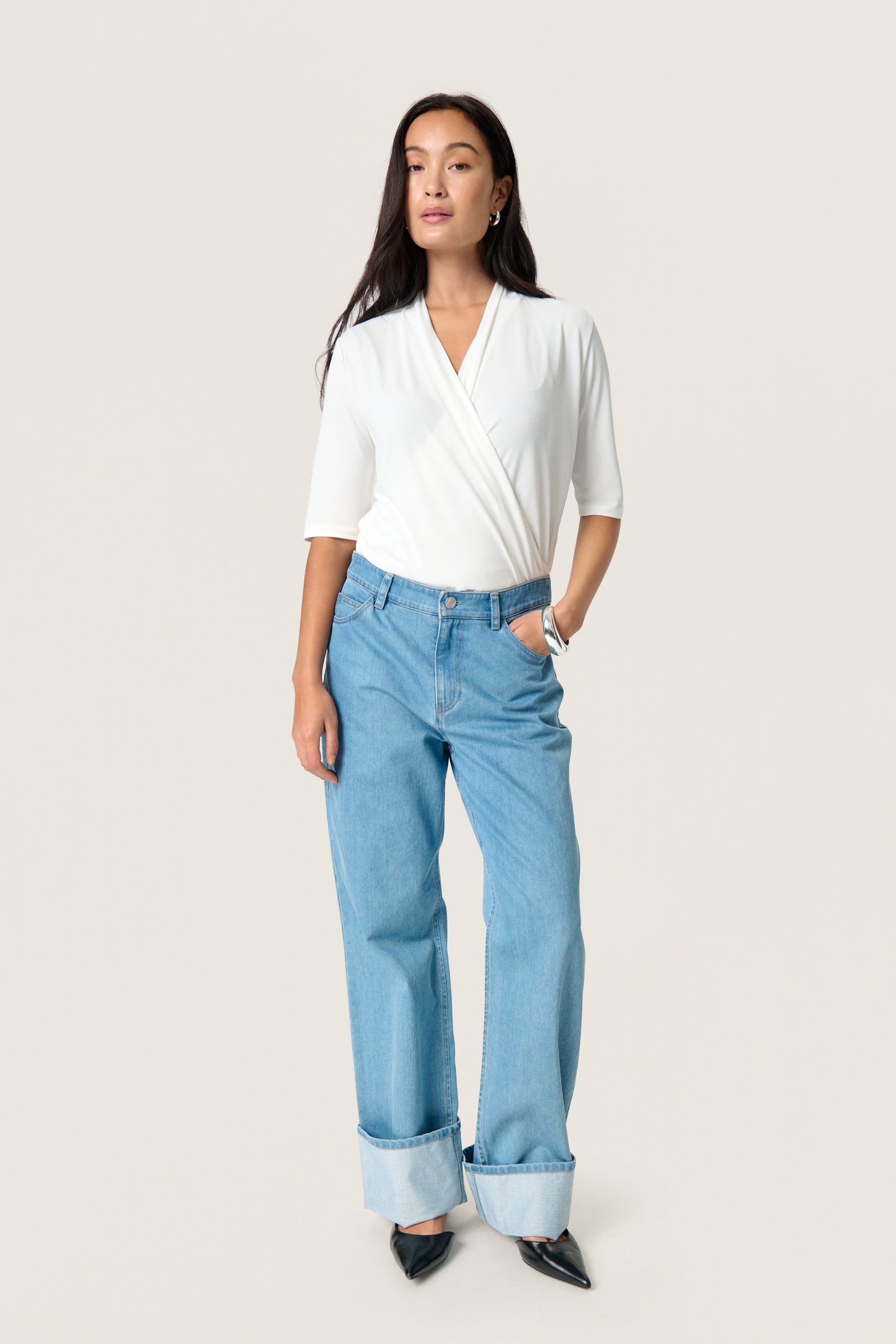 Columbine Wrap Blouse Ss