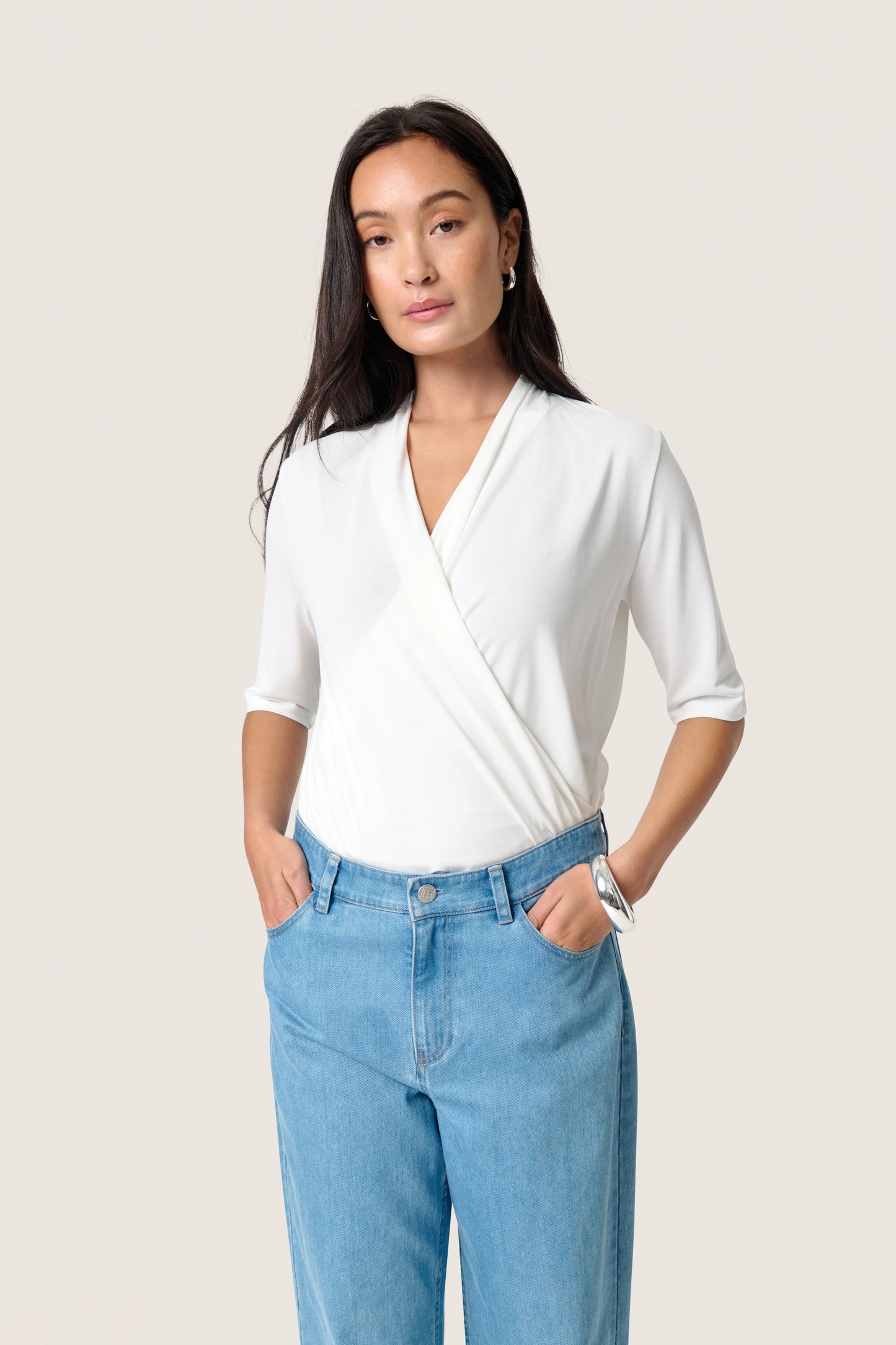 Columbine Wrap Blouse Ss