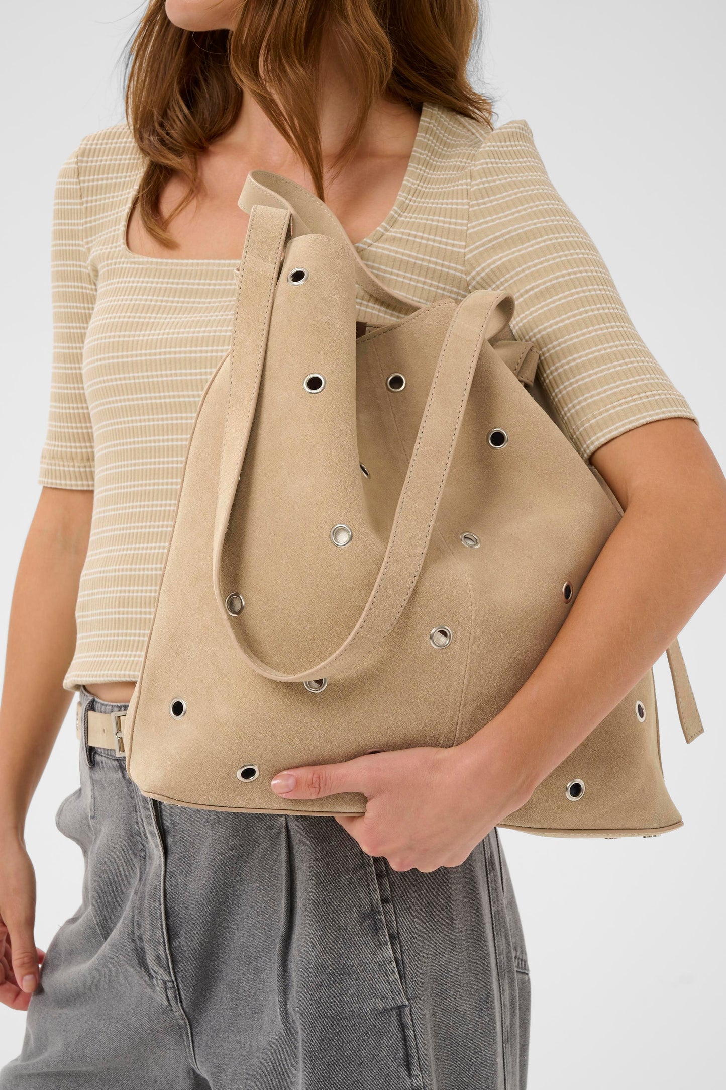 Calilje Eyelets Suede Bag