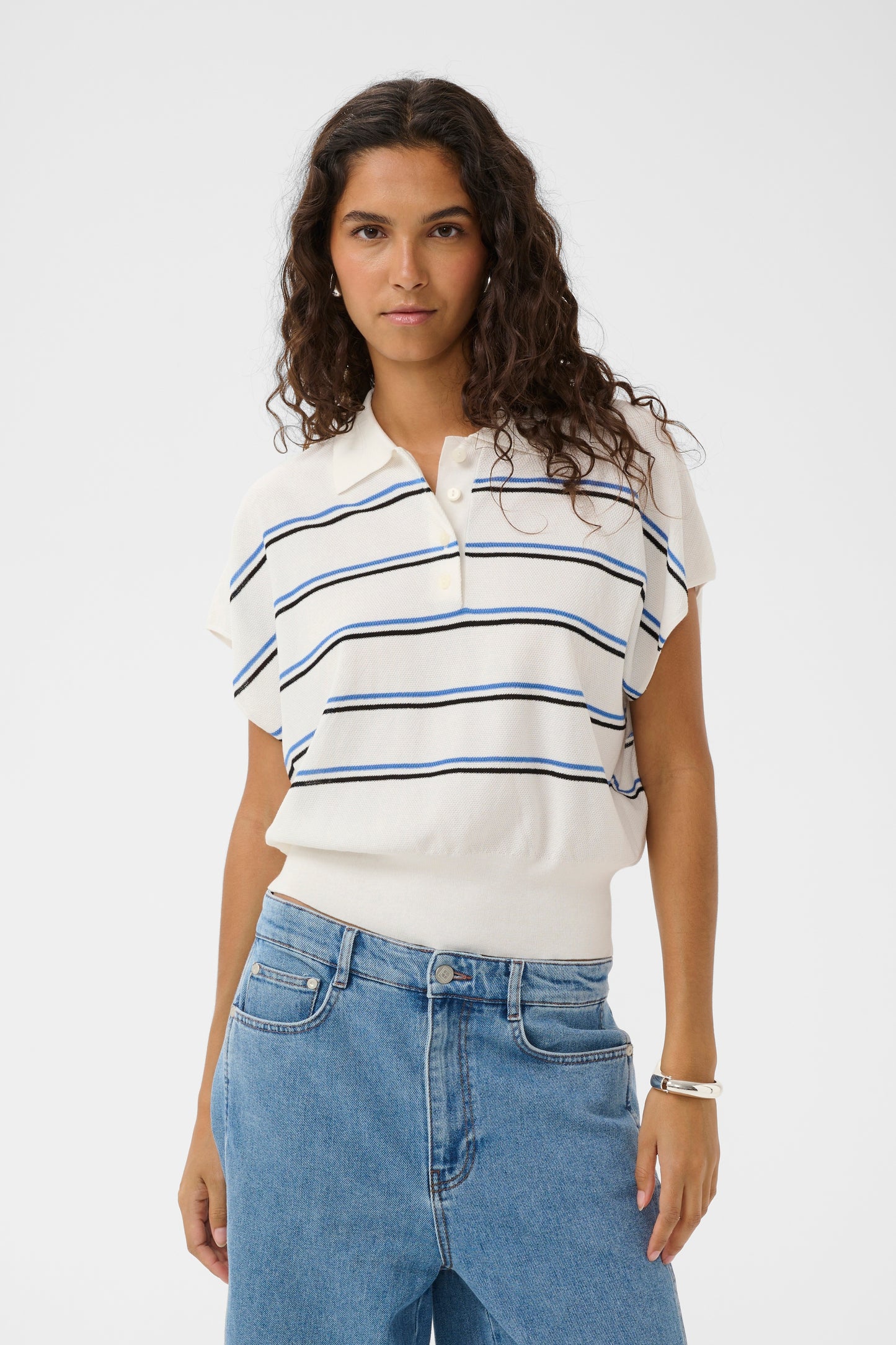 Elana Striped Polo