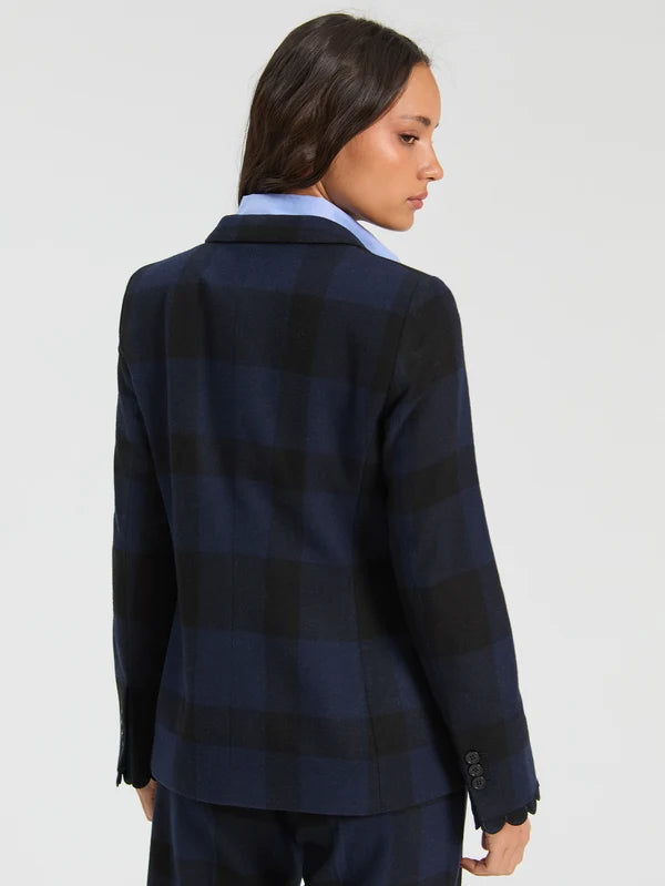 Navy Black Ginham Jacket