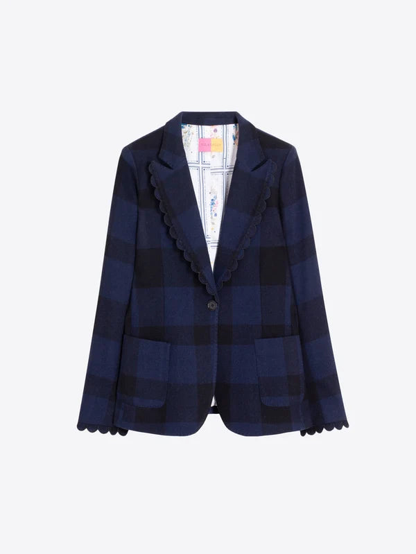 Navy Black Ginham Jacket