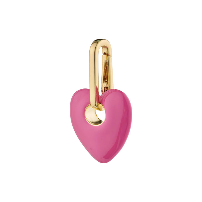 CHARM recycled heart pendant, pink/gold-plated (8121097486544)
